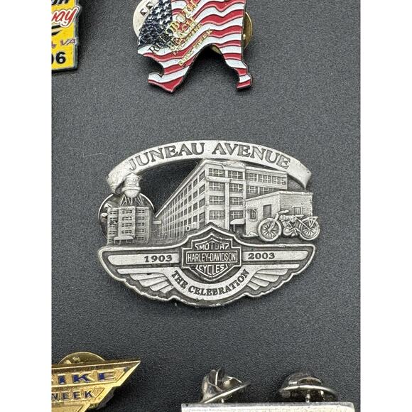 Lot Of 12 Vintage Harley Davidson & Biker Bike Week Pins Enamel See Photos - Picture 7 of 15